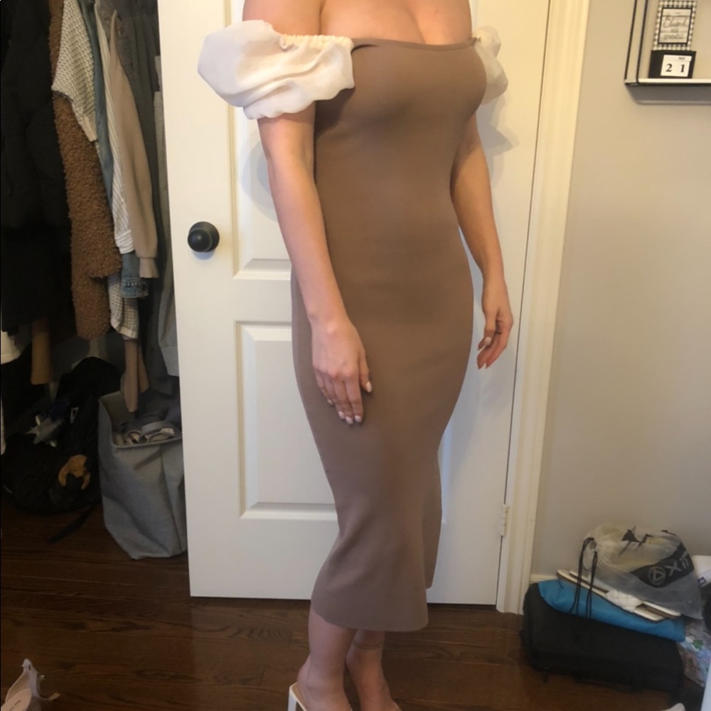 Honey off the shoulder dress
